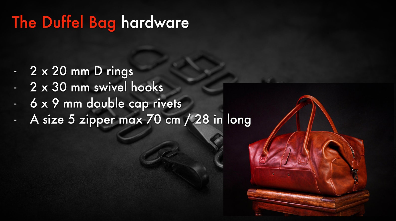 Dieselpunk.ro Duffel Bag Hardware Kit Etsy