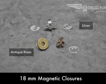 Magnetic Closures - 18 mm Magnetic Clasps for Bags