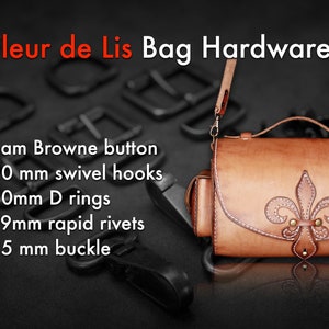 Dieselpunk.ro Kit de herrajes para bolso Fleur de Lis