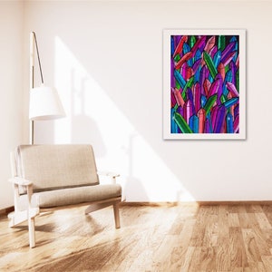 Crystals | Wall Art | Digital Art | Art Print | Digital Print | Original Art | Downloadable Art | Décor | Printable Art | Abstract Art
