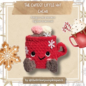 The cutest little hot cocoa - PDF amigurumi pattern only!