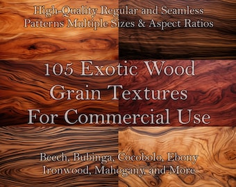 105 texture esotiche di venature del legno, uso commerciale, sfondi di alta qualità, modelli senza soluzione di continuità, carta per album digitale