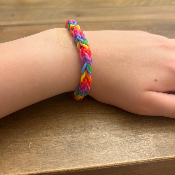 Rainbow Rubber Band Bracelets