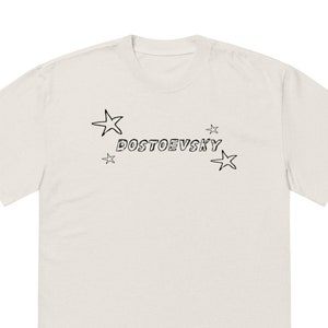 Dostoevsky Vintage T-Shirt | Philosopher Fyodor Dostoevsky Literary Starry Unisex Tee | Bookish Literature Retro Y2K Premium Shirt Gift