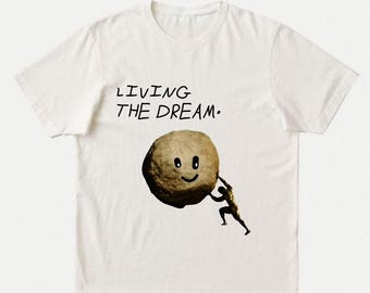 Myth of Sisyphus T-Shirt | Unisex Funny Absurdist Philosophy | Ironic Shirt, Existentialist Philosopher Gift | Albert Camus Tee