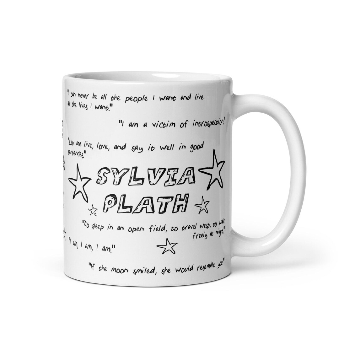 Sylvia Plath Mug | Literary Quote Bookish Gift | Bookworm Vintage ...