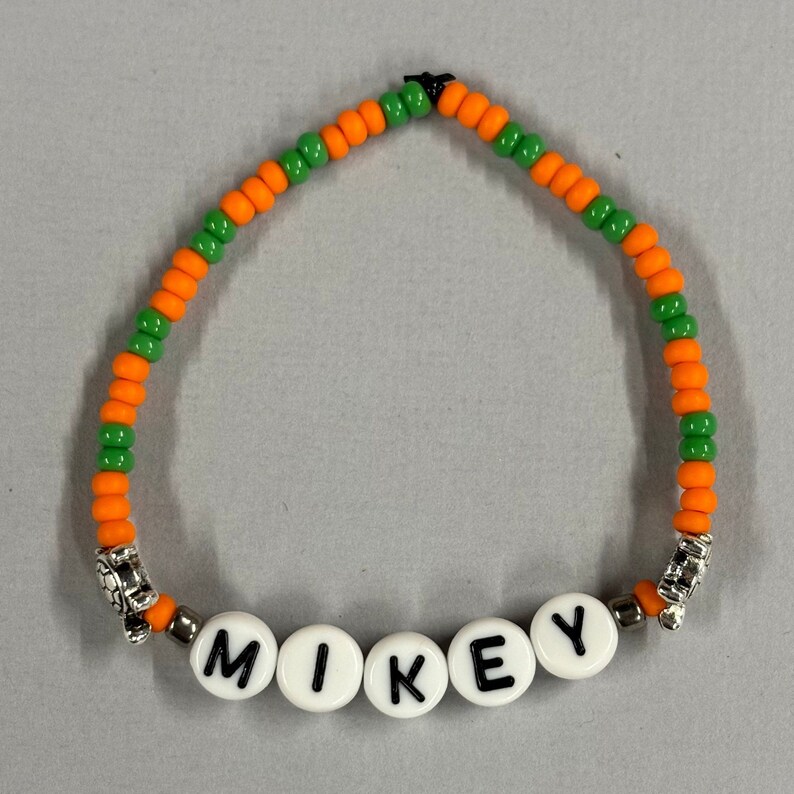 TMNT Beaded Name Bracelets Etsy Canada