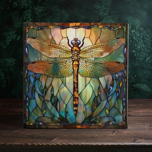 Dragonfly Dreams Artisan Ceramic Tile - Nature-Inspired Home Decor | Peeping Tom&#39;s Cottage