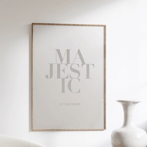 PSALM Majestic Christian Printable Wall Art, Modern Bible Verse Christian Art Prints Poster Digital, Minimalist Christian Artwork Home Decor