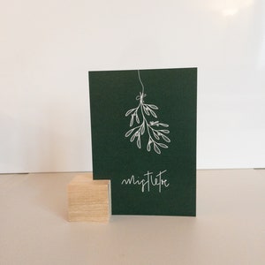 Postkarte Weihnachten "Misteltoe"
