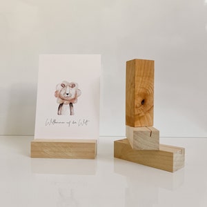 Kartenhalter für Postkarten aus Holz