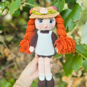 Anne Shirley Doll, Amigurumi doll for sale, Crochet Amigurumi doll Anne Shirley, Amigurumi doll for sale, Crochet doll finished,Crochet doll