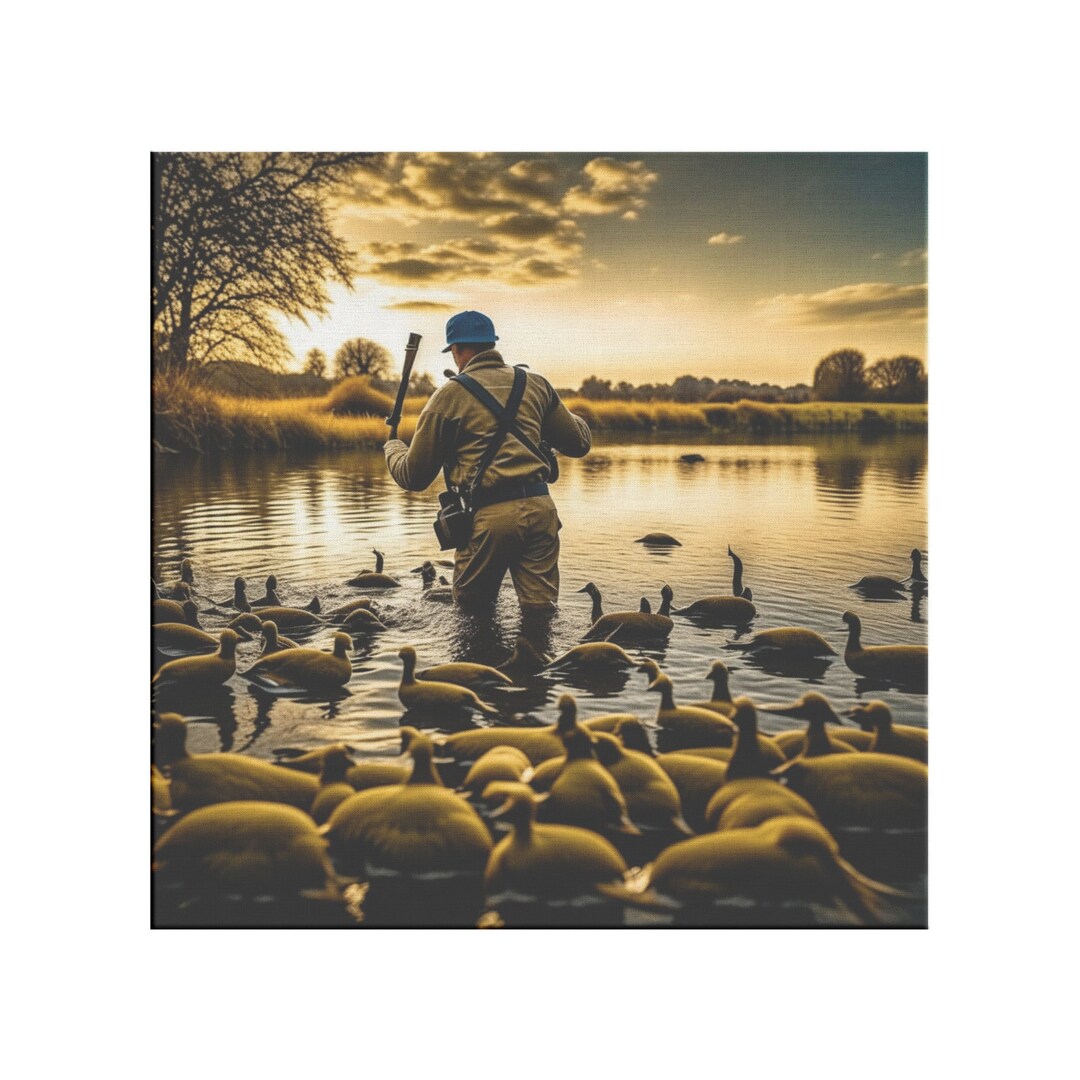 Setting Decoys, Duck Hunter Setting Decoys, Ducks on Water, Waders Etsy