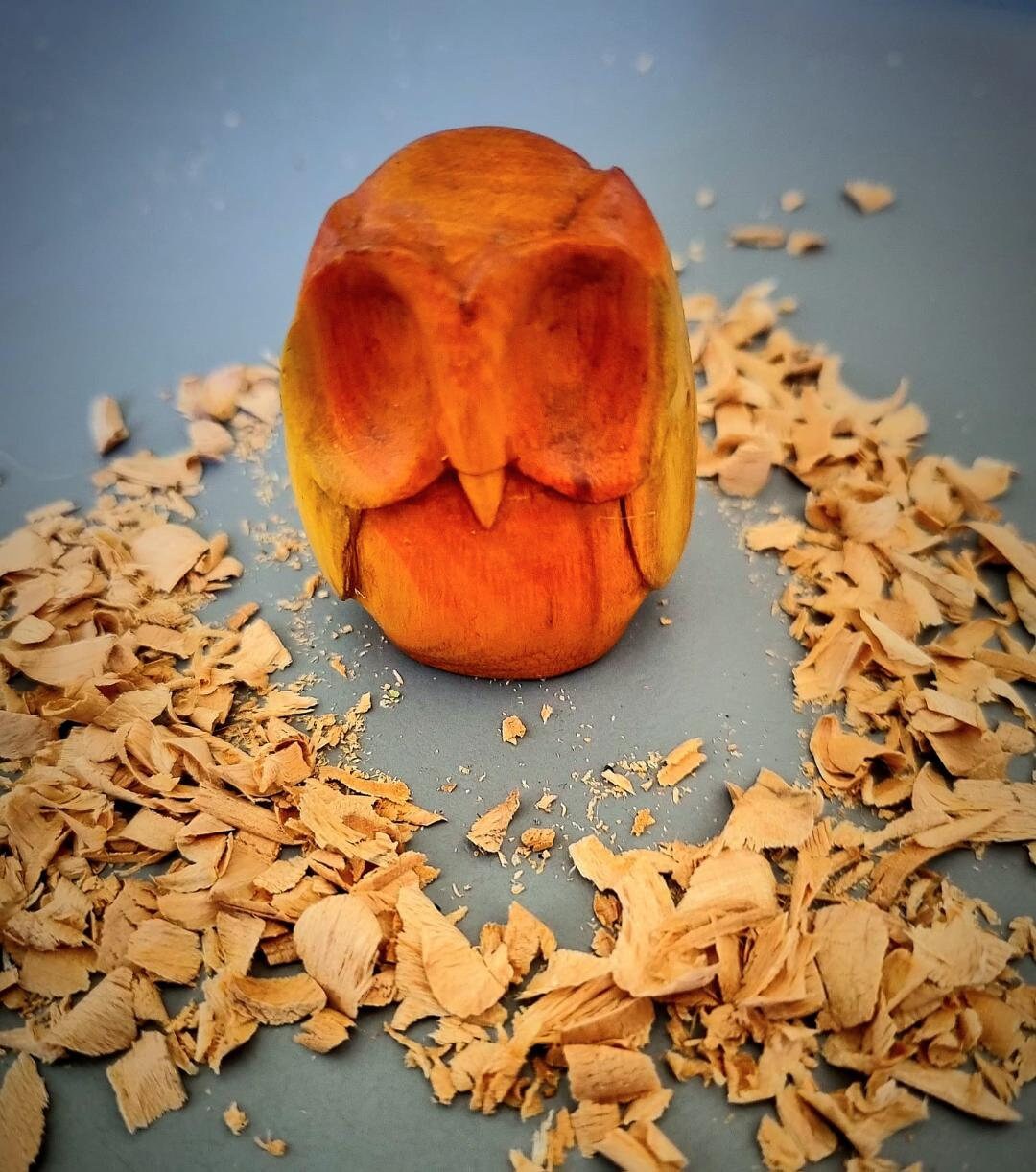 Owl Wood Carving in Seasoned Buckthorn Etsy