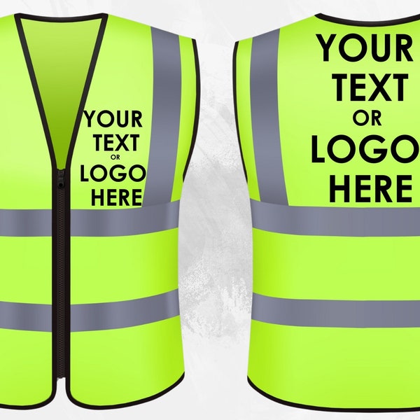 Personalised High Vis vest for all purposes - Custom printed High Vis,  Adult Size, Multi Colour Options