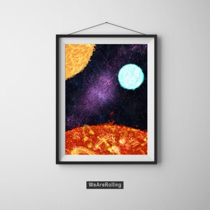 Starhood: Galaxy Wall Art Print, Astronomie Wanddekor, Sternenhimmel Poster, Celestial Kunstwerk für Haus und Büro, Galaxy-Themed Art