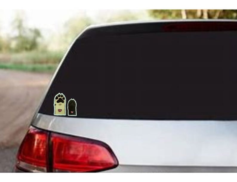 paw sticker mockup