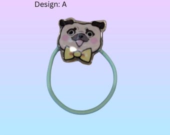 Pug Logo Hair Tie Band