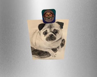 Pixel Pug   Magnetic Refrigerator Clips