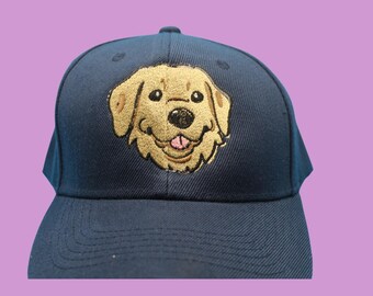 Golden Retriever Embroidered Structured Cap