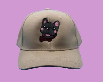 Embroidered Frenchie Structured Ball Cap