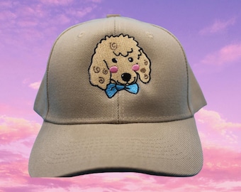 Poodle Embroidered Structured Hat