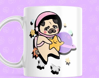 Pug Astronaut  Cosmic Mug