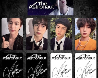 Bts Jin &quot; Astronaut  &quot; Photocards (PC) Template - Digital Download - Jin Astronaut PC Set - Bts Jin Photocards (4 pcs)