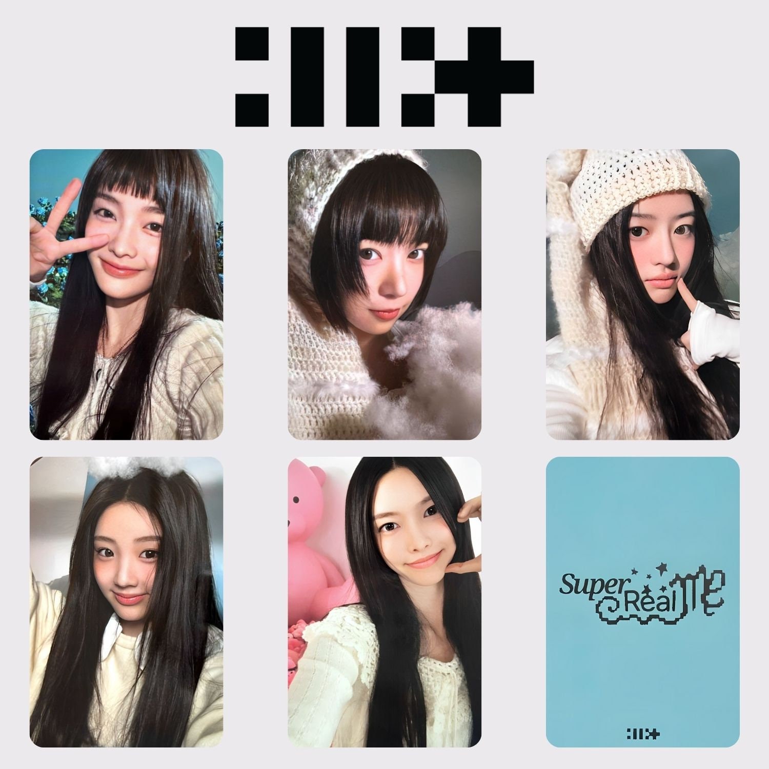 ILLIT Super Real Me All Member PC Template 20 Pcs Back and Front ILLIT Super Real Me All Member PC Template 20 Pcs Back and Front