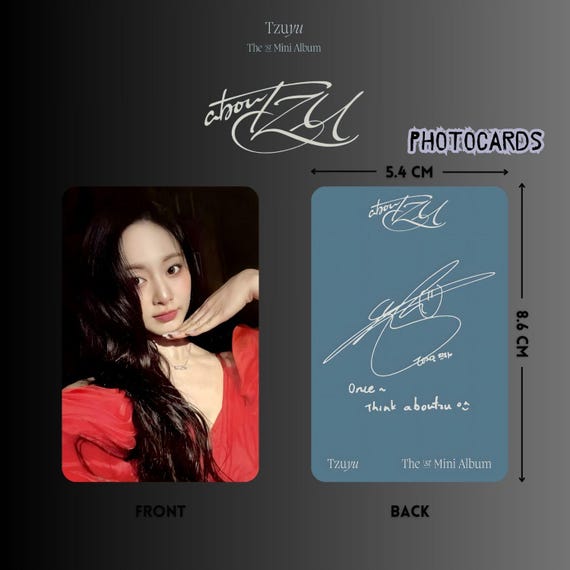 タレントカード TWICE aboutzu TWICE Tzuyu Aboutzu Photocards Template (digital Download) - Etsy