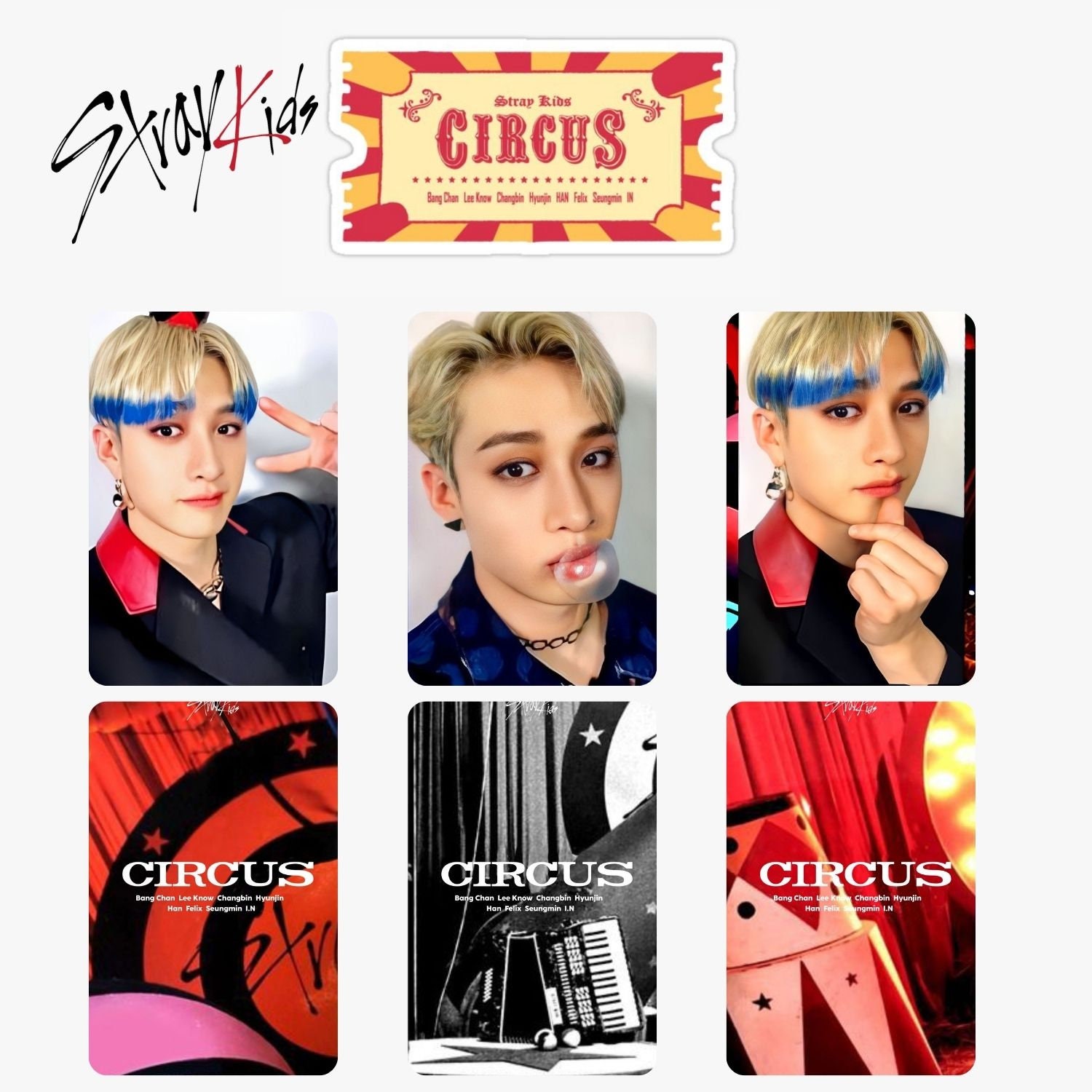 straykids circus メンバーサイン入り　ポストカード GW限定価格straykids スキズ ソリクン 全員直筆サイン入りポスト