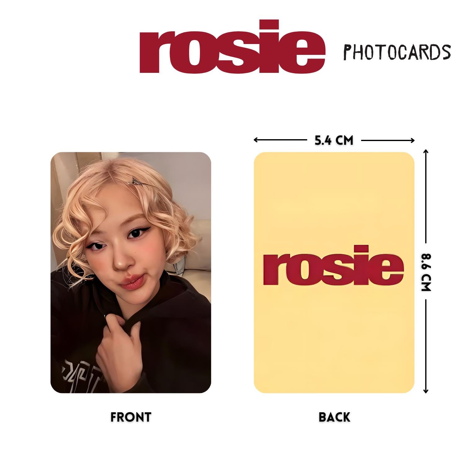 Rose 'rosie' Photocard Set (13 Pcs) - Printable Digital Download