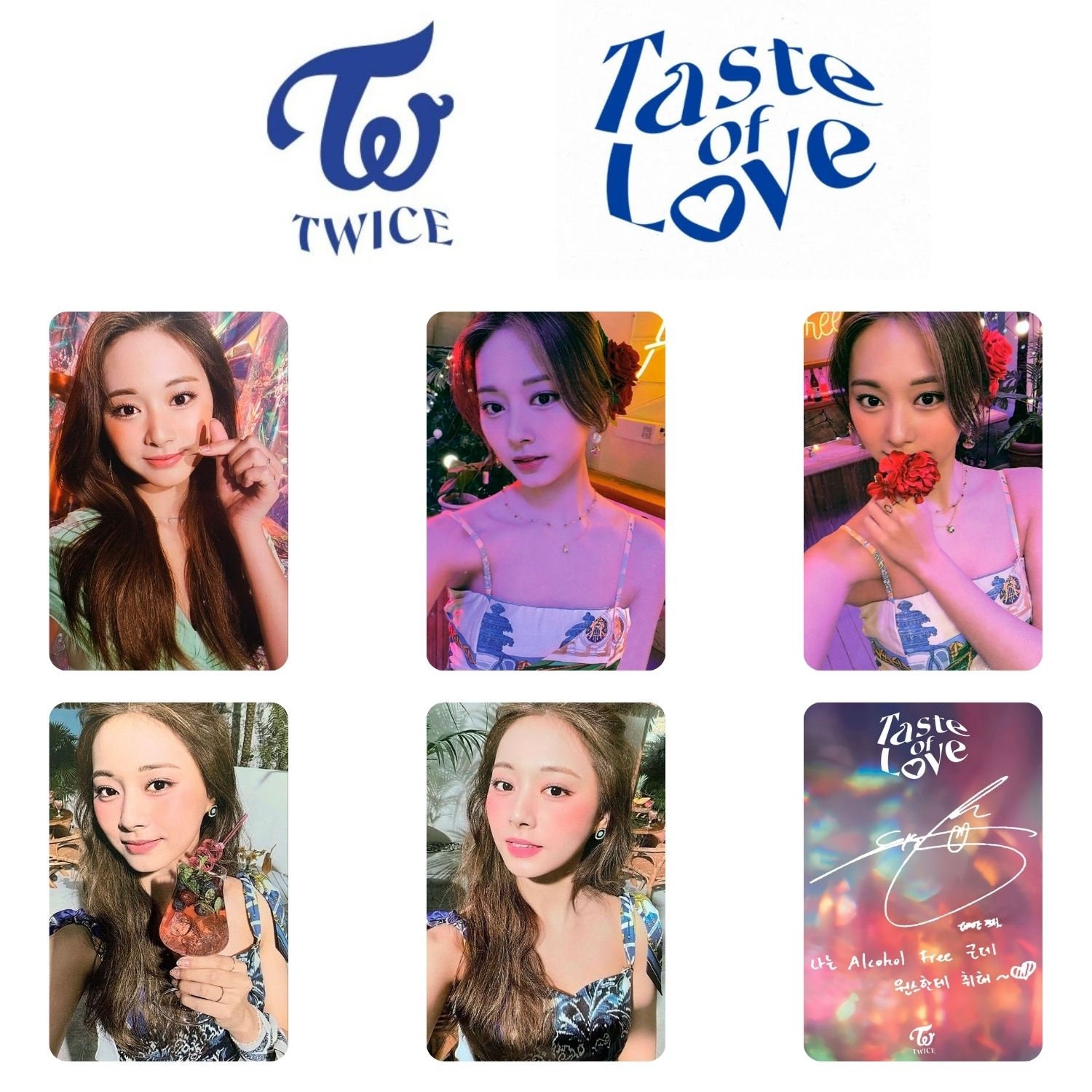 TWICE taste of love トレカ alcoholfree TWICE Official Taste of