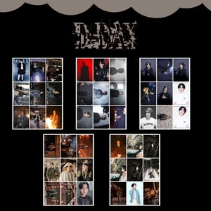 BTS Suga &quot; D-Day &quot; Photocards Set Template (45 Pcs) - Digital Download