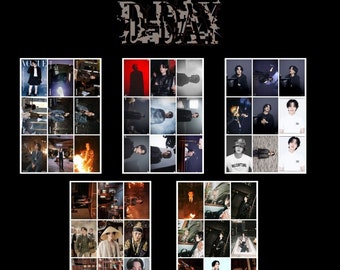 BTS Suga &quot; D-Day &quot; Photocards Set Template (45 Pcs) - Digital Download