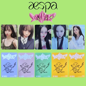 Aespa " My World " All Member PC Template (24 pcs back and front photocard) - Digital Download image 3
