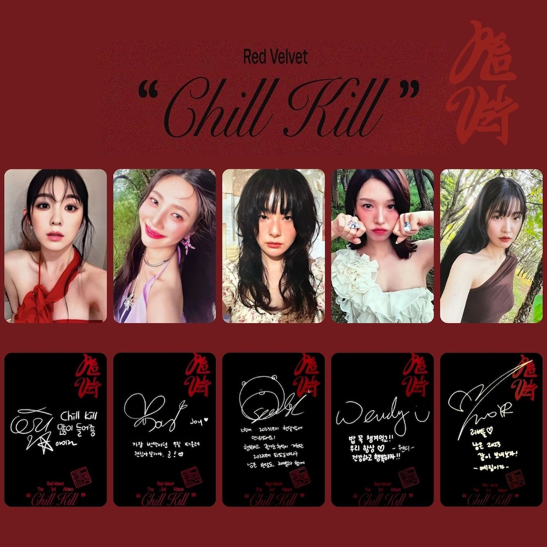 Red Velvet Chill Kill All Member Photocards PC Template Digital Red Velvet Chill Kill All Member Photocards PC Template Digital