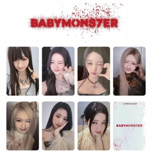 Modèle PC pour tous les membres BABYMONSTER « Babymons7ER » (35 cartes recto-verso) - Téléchargement numérique - Cartes photo illuminées - Imprimable