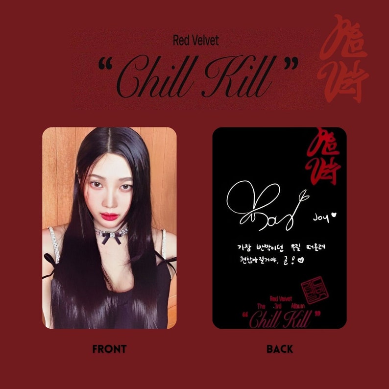 Red Velvet Chill Kill All Member Photocards PC Template Digital Red Velvet Chill Kill All Member Photocards PC Template Digital