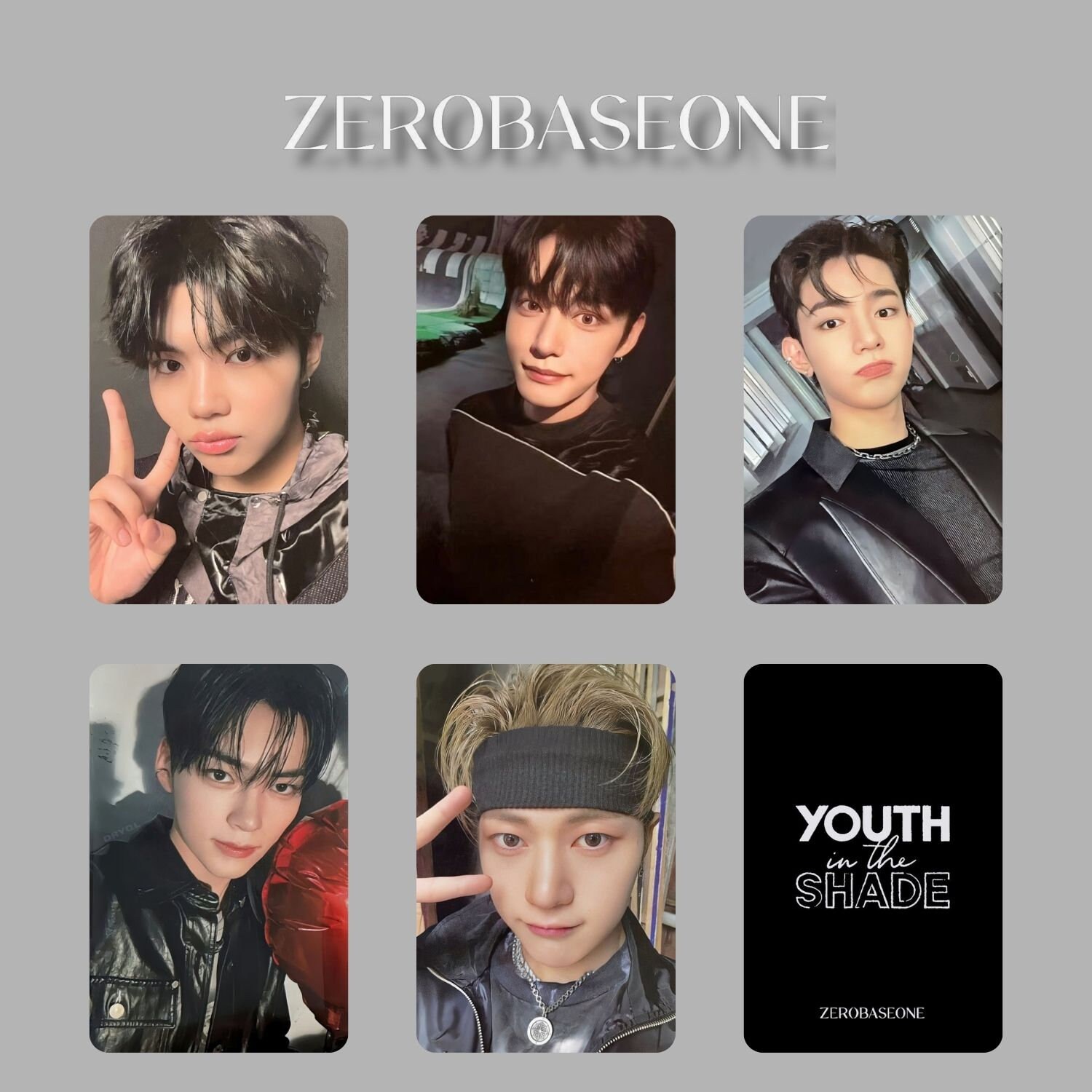 Zerobaseone ZB1 Youth in the Shade All Member Photocard Template Zerobaseone ZB1 Youth in the Shade All Member Photocard Template
