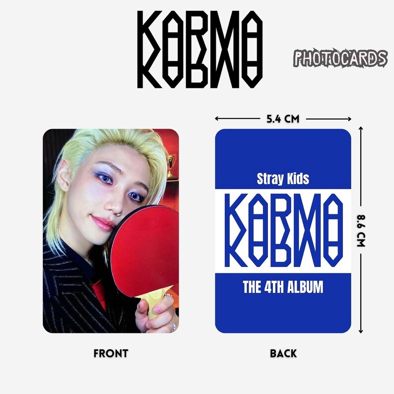 Stray Kids "karma" Photocard Template All Members, Printable (digital