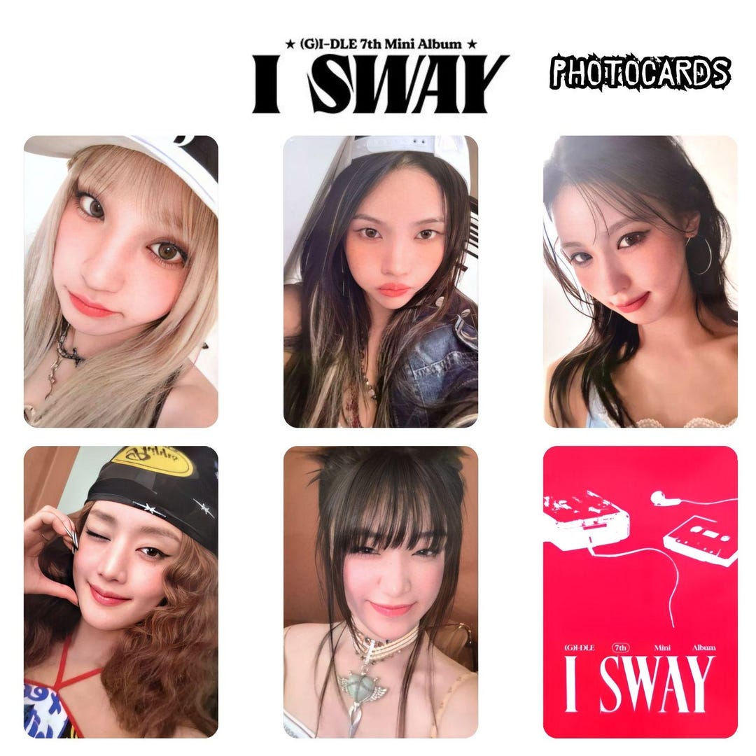 GIDLE '' I Sway '' Photocards (PC) Template - Digital