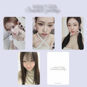 Aespa " 2024 Season's Greeting " All Member PC Template (8 pcs back and front photocard) - Digital Download - Aespa Photocard
