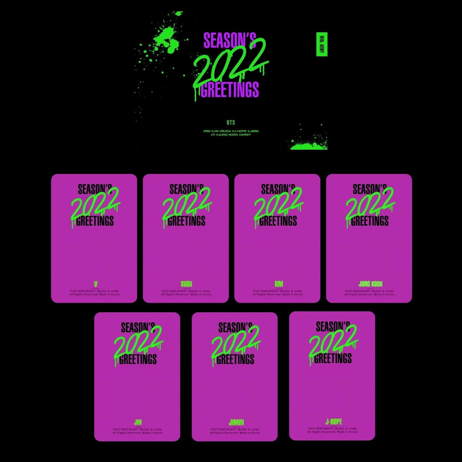 BTS 2022 SEASON'S GREETINGSのトレカ７枚（全種）SET Amazon.com : Bangtan BTS - 2022 Season's Greetings from