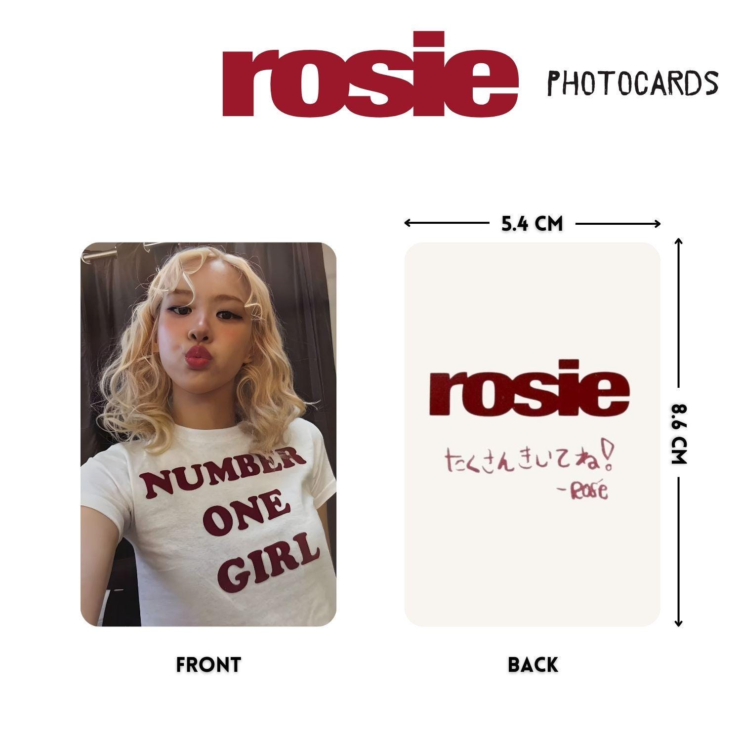 Rosie カード 8pcs/set Kpop ROSE ROSIE Solo K4 Self Made Photo Cards . Photocard