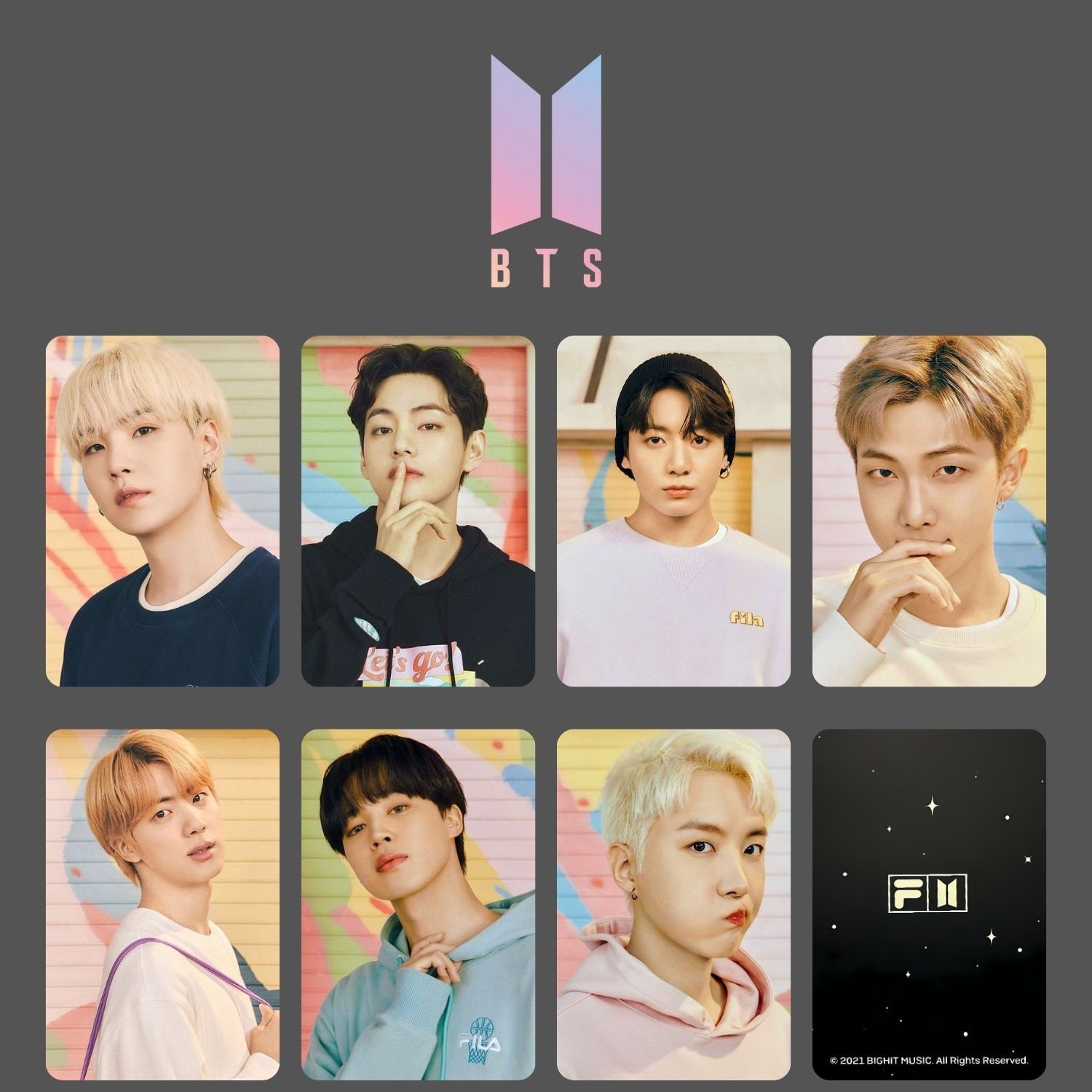 BTS " Dynamite Limited " All Member Photocards (PC) Template - Digital Download