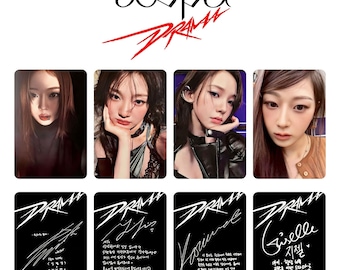 Aespa " Drama " All Member PC Template (20 pcs back and front photocard) - Digital Download - Aespa Drama Photocard