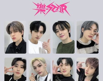 Stay Kids &quot; Rock Star-POB &quot; All Member Photocard Template - Digital Download - Stray Kids Rock Star Photocard (32 pcs)