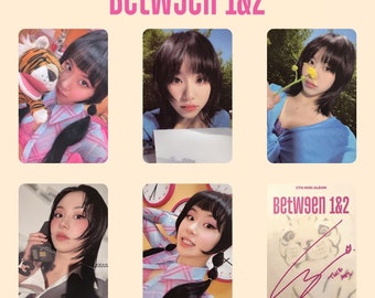 Tweemaal "tussen 1&2" Chaeyoung, Dahyun, Jeongyeon, Jihyo fotokaarten (PC) sjabloon - digitale download