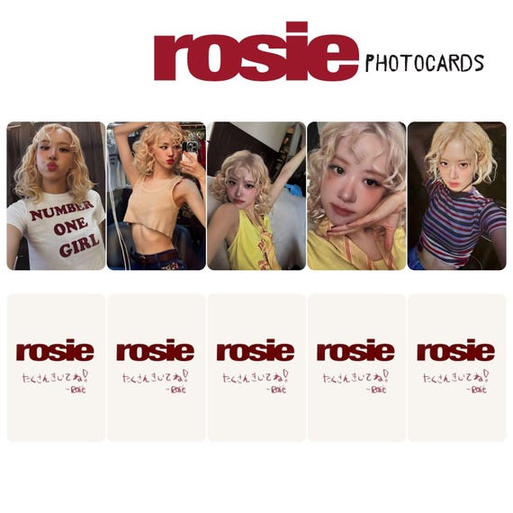 Rose 'rosie' Photocard Set (13 Pcs) - Printable Digital Download